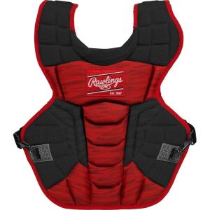 Rawlings | Velo 2.0 Catcher’s Chest Protector | Baseball | Adult & Intermediate Sizing | Multiple Colors(Black/Scarlet)