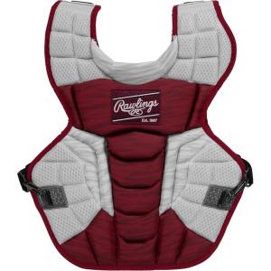 Rawlings | Velo 2.0 Catcher’s Chest Protector | Baseball | Adult & Intermediate Sizing | Multiple Colors(Cardinal/White)