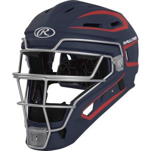 Rawlings | Velo 2.0 Catcher’s Helmet | Baseball | Junior & Senior Sizing | Multiple Colors(Navy/Scarlet)