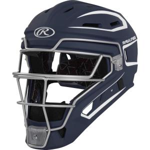 Rawlings | Velo 2.0 Catcher’s Helmet | Baseball | Junior & Senior Sizing | Multiple Colors(Navy/White)
