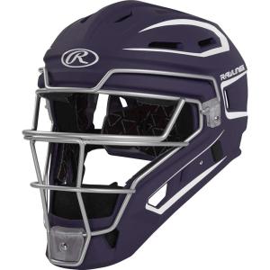 Rawlings | Velo 2.0 Catcher’s Helmet | Baseball | Junior & Senior Sizing | Multiple Colors(Purple/White)