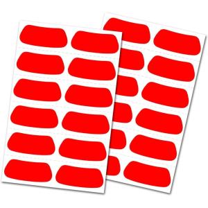 Rawlings | Eye Black Adhesive Stickers | Multiple Colors – 12 Pairs(Red)