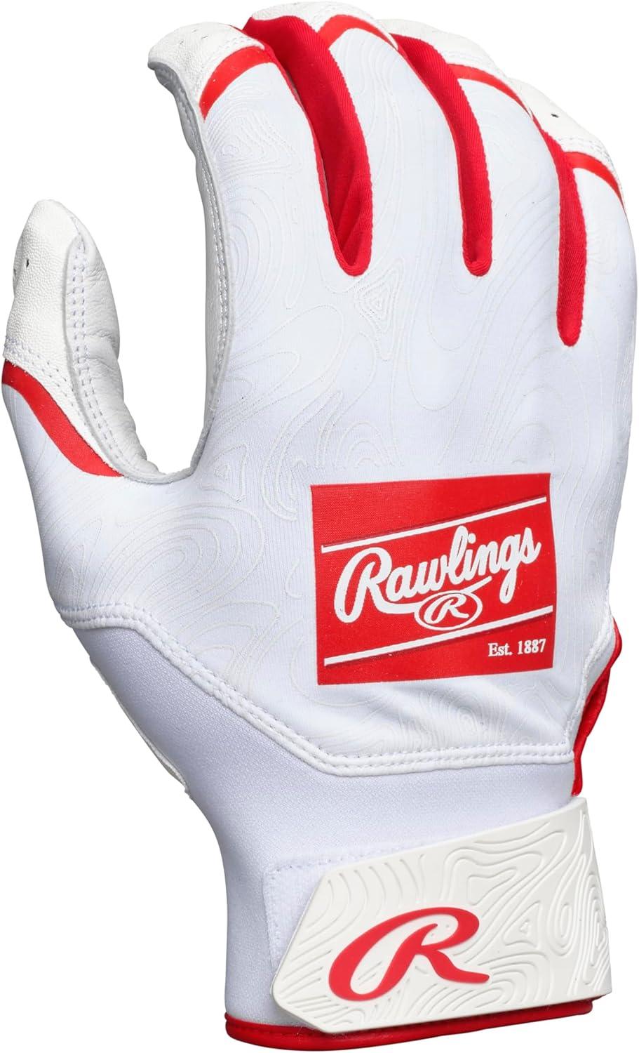 imageRawlings  Clout Baseball Batting Gloves  Youth Sizes  Multiple ColorsWHITESCARLET