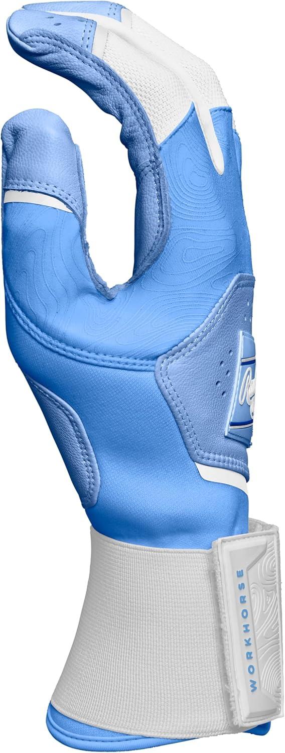 imageRawlings  Workhorse Baseball Batting Gloves  Compression Strap  Youth Sizes  Multiple ColorsCOLUMBIA BLUE