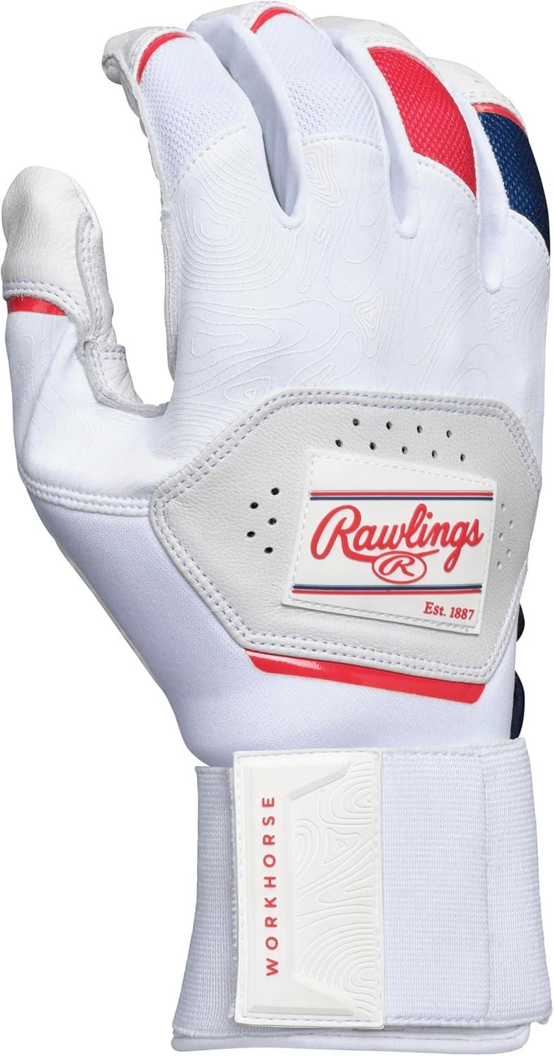 imageRawlings  Workhorse Baseball Batting Gloves  Compression Strap  Youth Sizes  Multiple ColorsUSA