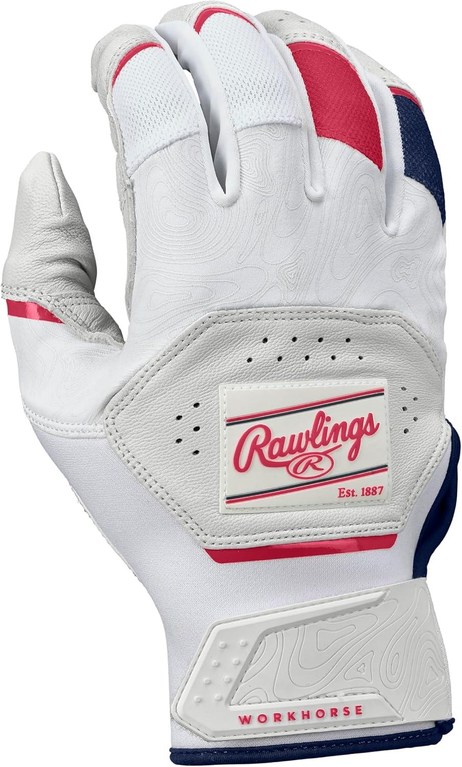 imageRawlings  Workhorse Baseball Batting Gloves  Youth Sizes  Multiple ColorsUSA