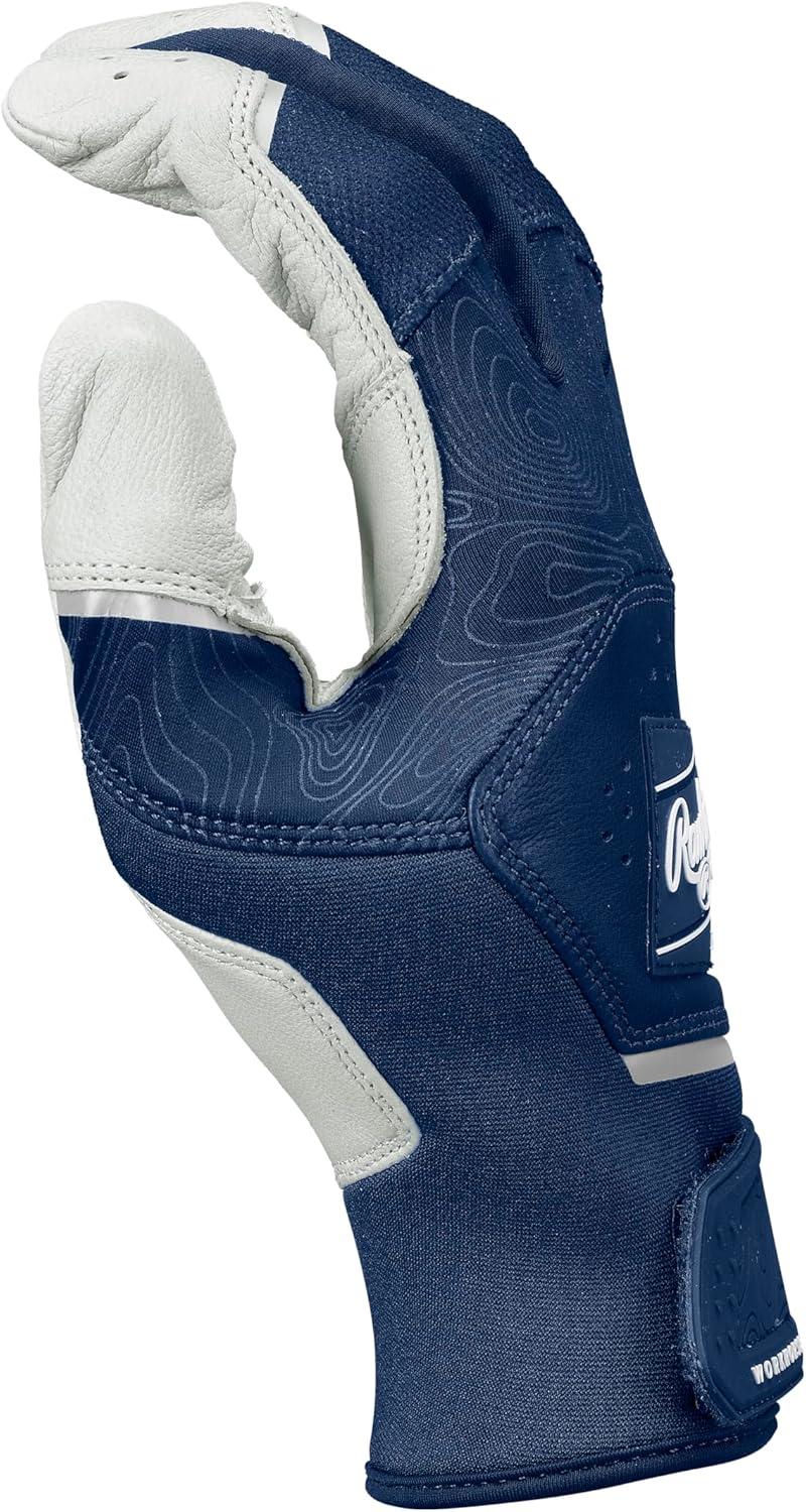 imageRawlings  Workhorse Baseball Batting Gloves  Youth Sizes  Multiple ColorsWhiteNavy