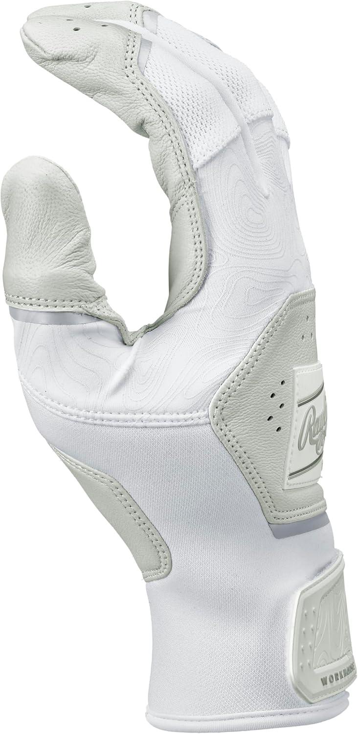 imageRawlings  Workhorse Baseball Batting Gloves  Youth Sizes  Multiple ColorsWhiteWhite