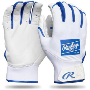 Rawlings | Clout Baseball Batting Gloves | Youth Sizes | Multiple Colors(WHITE/ROYAL)
