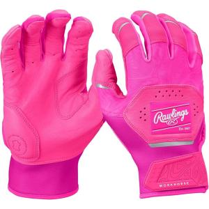 Rawlings | Workhorse Baseball Batting Gloves | Adult Sizes | Multiple Colors(Electric Unicorn Pink)