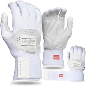 Rawlings | Workhorse Baseball Batting Gloves | Compression Strap | Youth Sizes | Multiple Colors(WHITE)