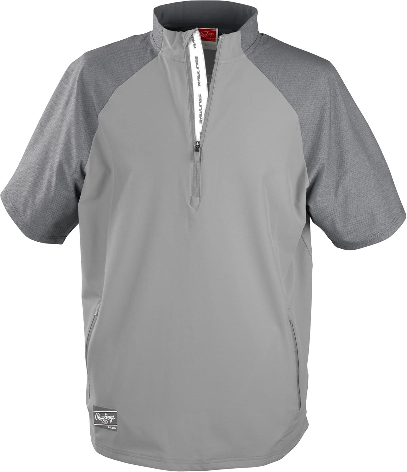 imageRawlings Mens Rawlings  Colorsync Short Sleeve Cage Jacket  Adult Sizes  Multiple ColorsGray