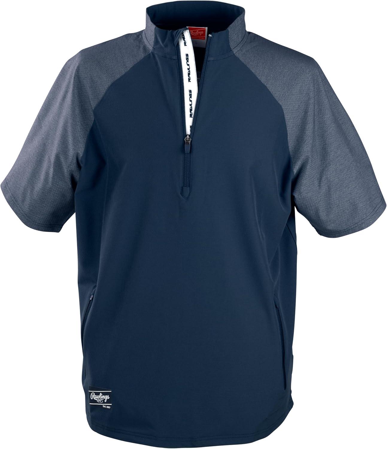 imageRawlings Mens Rawlings  Colorsync Short Sleeve Cage Jacket  Adult Sizes  Multiple ColorsNavy