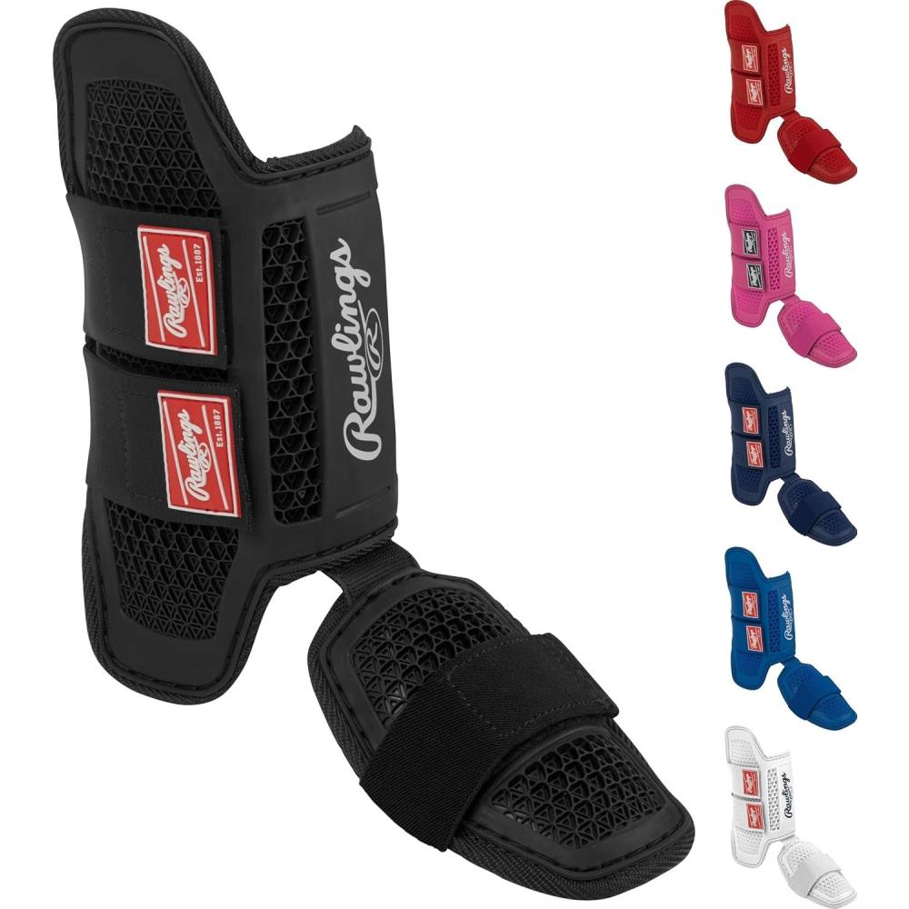 imageRawlings Batters Leg Guard Baseball Softball Small amp Large Sizes Multiple ColorsBlack