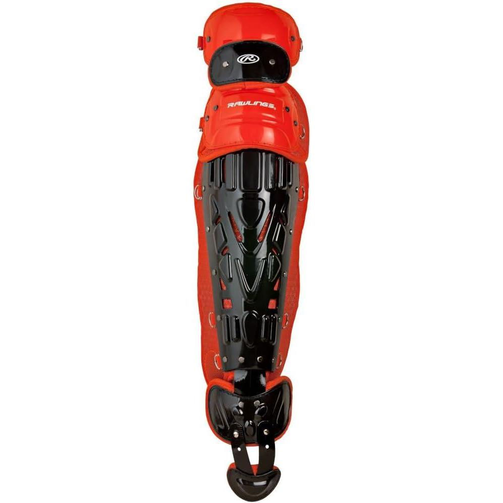 imageRawlings  Velo Catchers Leg Guards  Baseball  Adult amp Intermediate Sizing  Multiple ColorsBlackOrange