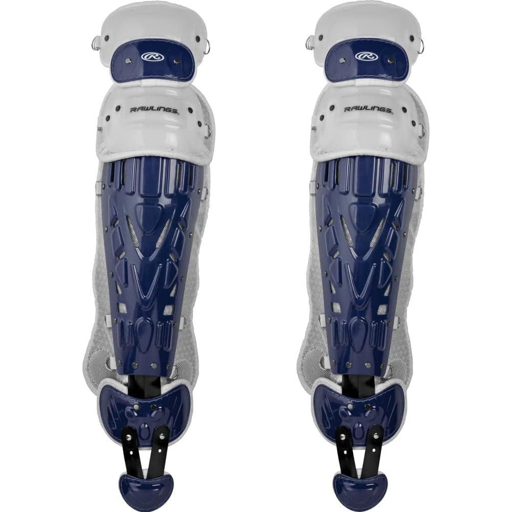 imageRawlings  Velo Catchers Leg Guards  Baseball  Adult amp Intermediate Sizing  Multiple ColorsNavyWhite
