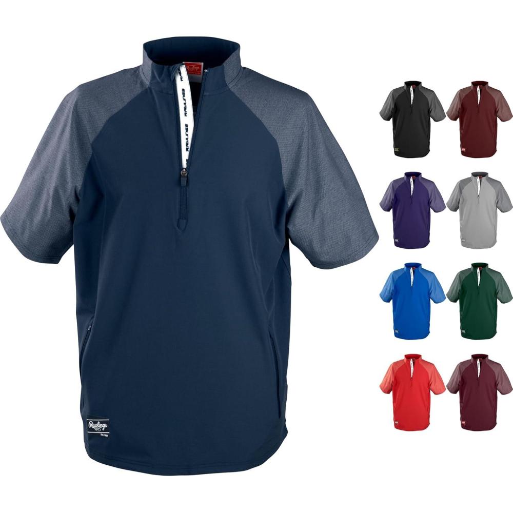 imageRawlings Mens Rawlings Colorsync Short Sleeve Cage Jacket Adult Sizes Multiple ColorsNavy