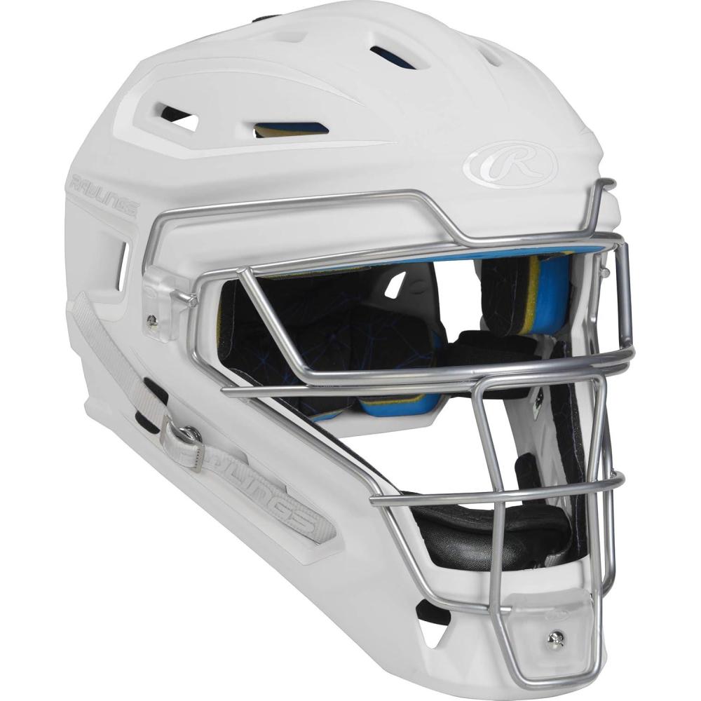 imageRawlings Rawlings  MACH Series Catchers Helmet  Baseball  Junior amp Senior Sizes  Multiple StylesWhite  White