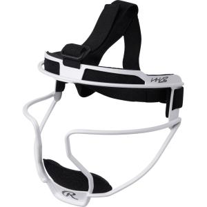 Rawlings | HI-VIZ Ultra Softball Fielder’s Mask | Black/White | Adult & Youth Sizes(White)