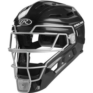 Rawlings | RENEGADE 2.0 Catcher’s Helmet | Baseball | Junior & Senior Sizes(Black/Silver)