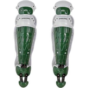 Rawlings | Velo Catcher’s Leg Guards | Baseball | Adult & Intermediate Sizing | Multiple Colors(Dark Green/White)