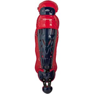 Rawlings | Velo Catcher’s Leg Guards | Baseball | Adult & Intermediate Sizing | Multiple Colors(Navy/Scarlet)