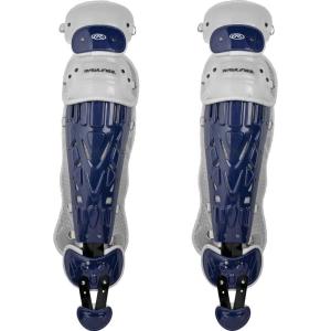 Rawlings | Velo Catcher’s Leg Guards | Baseball | Adult & Intermediate Sizing | Multiple Colors(Navy/White)