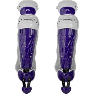 Rawlings | Velo Catcher’s Leg Guards | Baseball | Adult & Intermediate Sizing | Multiple Colors(Purple/White)