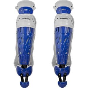 Rawlings | Velo Catcher’s Leg Guards | Baseball | Adult & Intermediate Sizing | Multiple Colors(Royal/White)