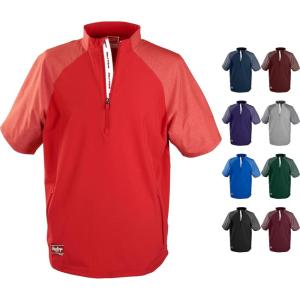 Rawlings Mens Rawlings | Colorsync Short Sleeve Cage Jacket | Adult Sizes | Multiple Colors(Scarlet)