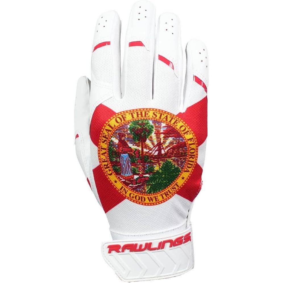 imageRawlings 5150 Flag Country Batting Gloves Limited Edition Adult Florida Large