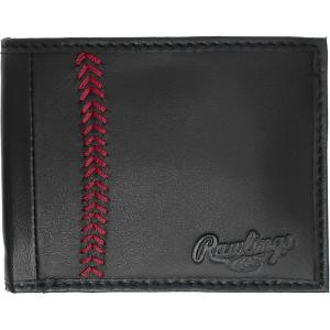 Rawlings | Men’s Bifold Wallet Collection | Genuine Leather | Multiple Styles & Colors(Black | Baseball Stitch)