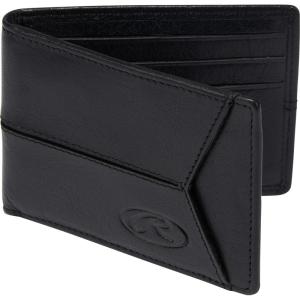 Rawlings | Men’s Bifold Wallet Collection | Genuine Leather | Multiple Styles & Colors(Black | Slim | Debossed Logo)
