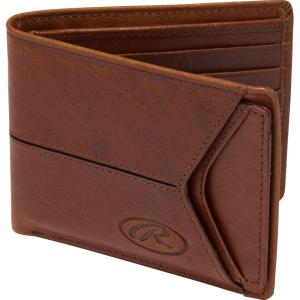 Rawlings | Men’s Bifold Wallet Collection | Genuine Leather | Multiple Styles & Colors(Tan | Insert Included | Debossed Logo)