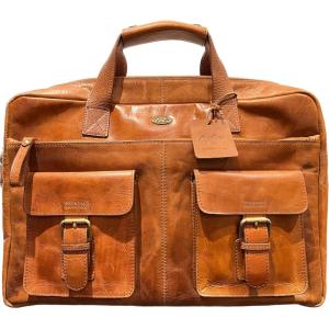 Rawlings | Men’s Leather Messenger Briefcase Collection | Genuine Leather | Multiple Styles & Colors(Light Brown | Ace Collection)
