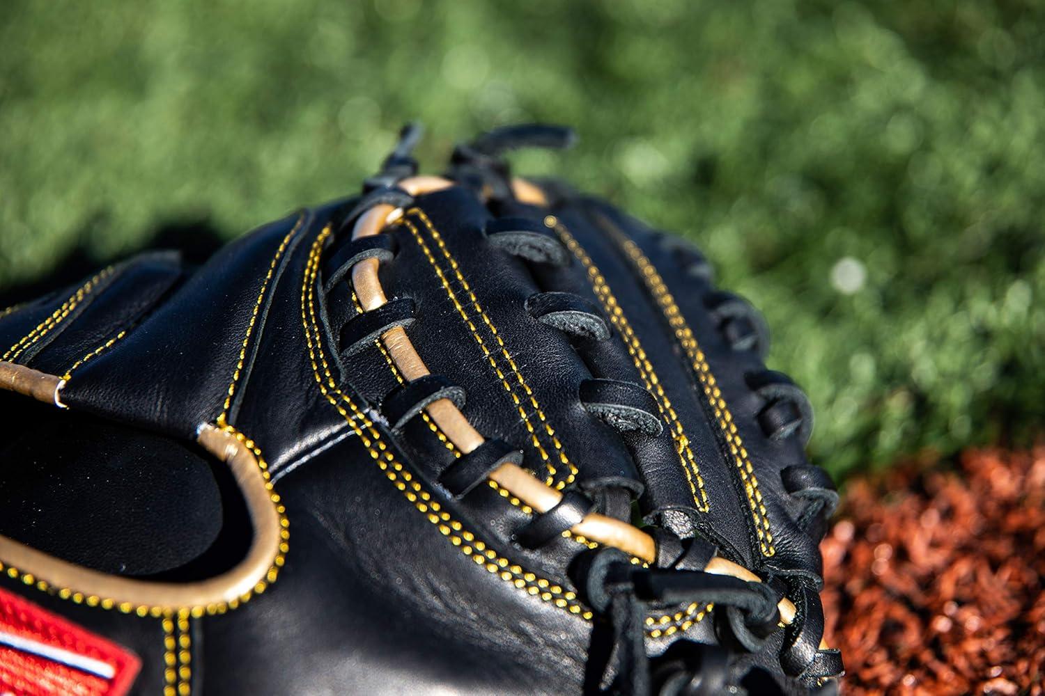 imageRawlings InfieldCatcher Training Gloves BaseballSoftball Multiple StylesBlackGold 1Piece Closed Web
