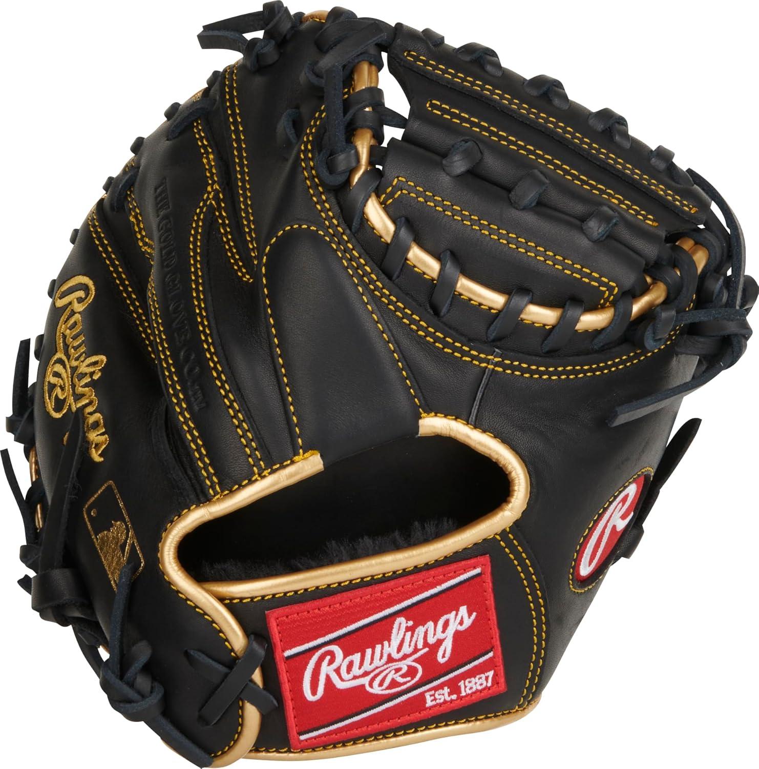 imageRawlings InfieldCatcher Training Gloves BaseballSoftball Multiple StylesBlackGold 1Piece Closed Web