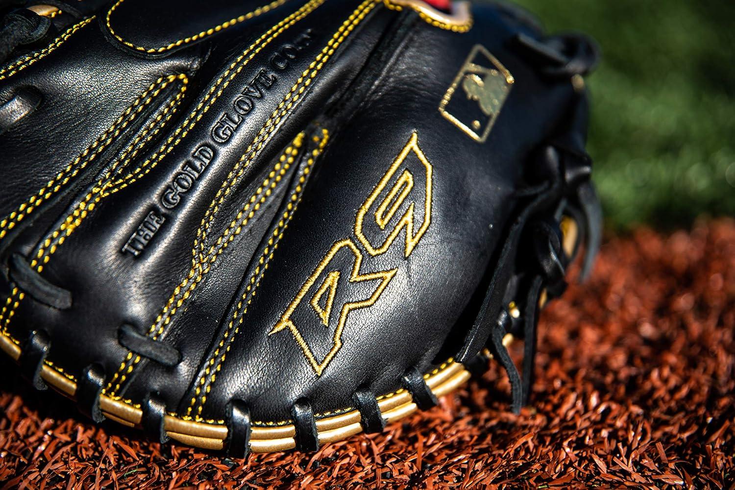 imageRawlings InfieldCatcher Training Gloves BaseballSoftball Multiple StylesBlackGold 1Piece Closed Web
