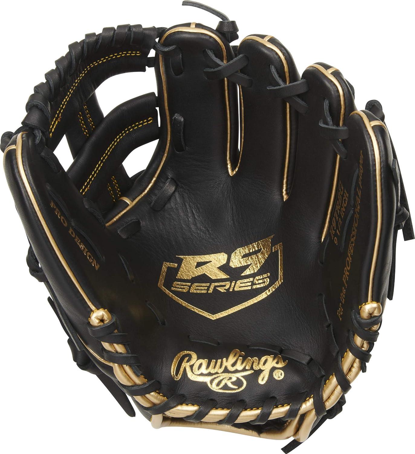 imageRawlings InfieldCatcher Training Gloves BaseballSoftball Multiple StylesBlackGold Single Post Web