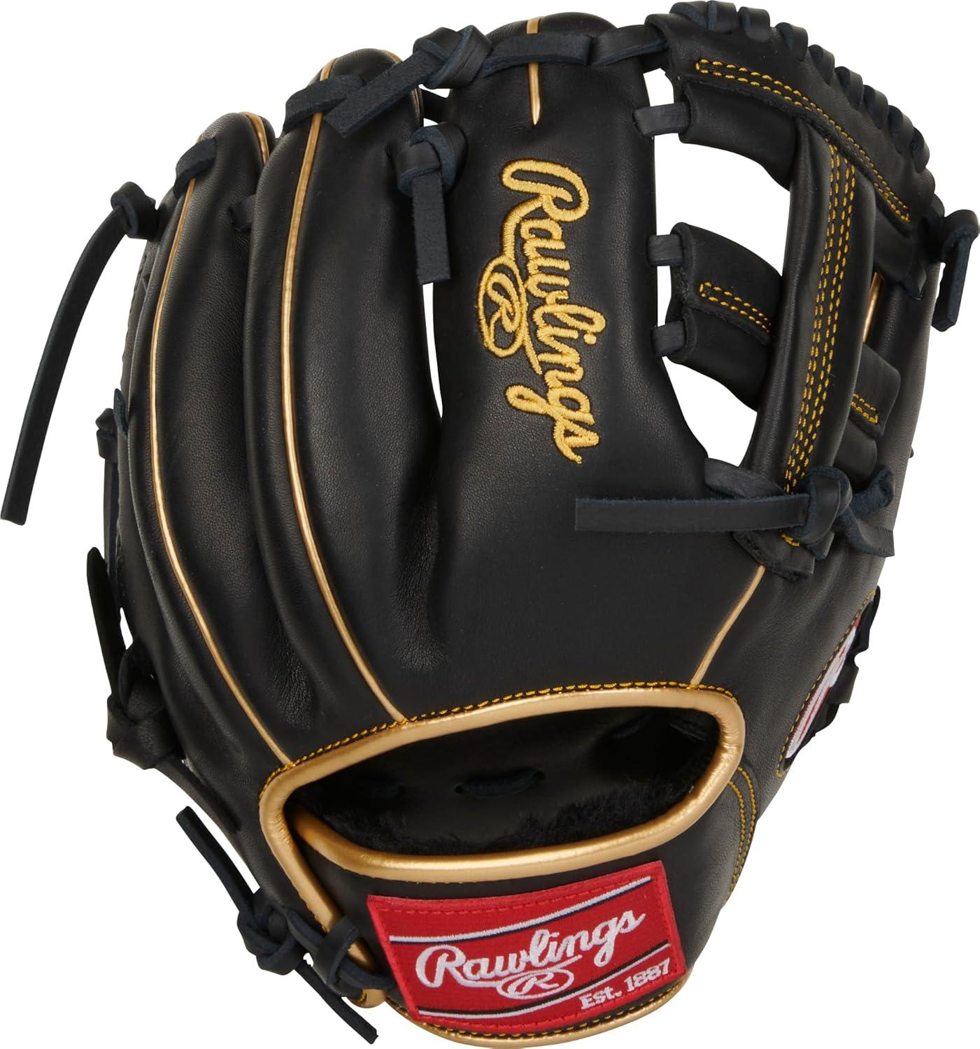 imageRawlings InfieldCatcher Training Gloves BaseballSoftball Multiple StylesBlackGold Single Post Web