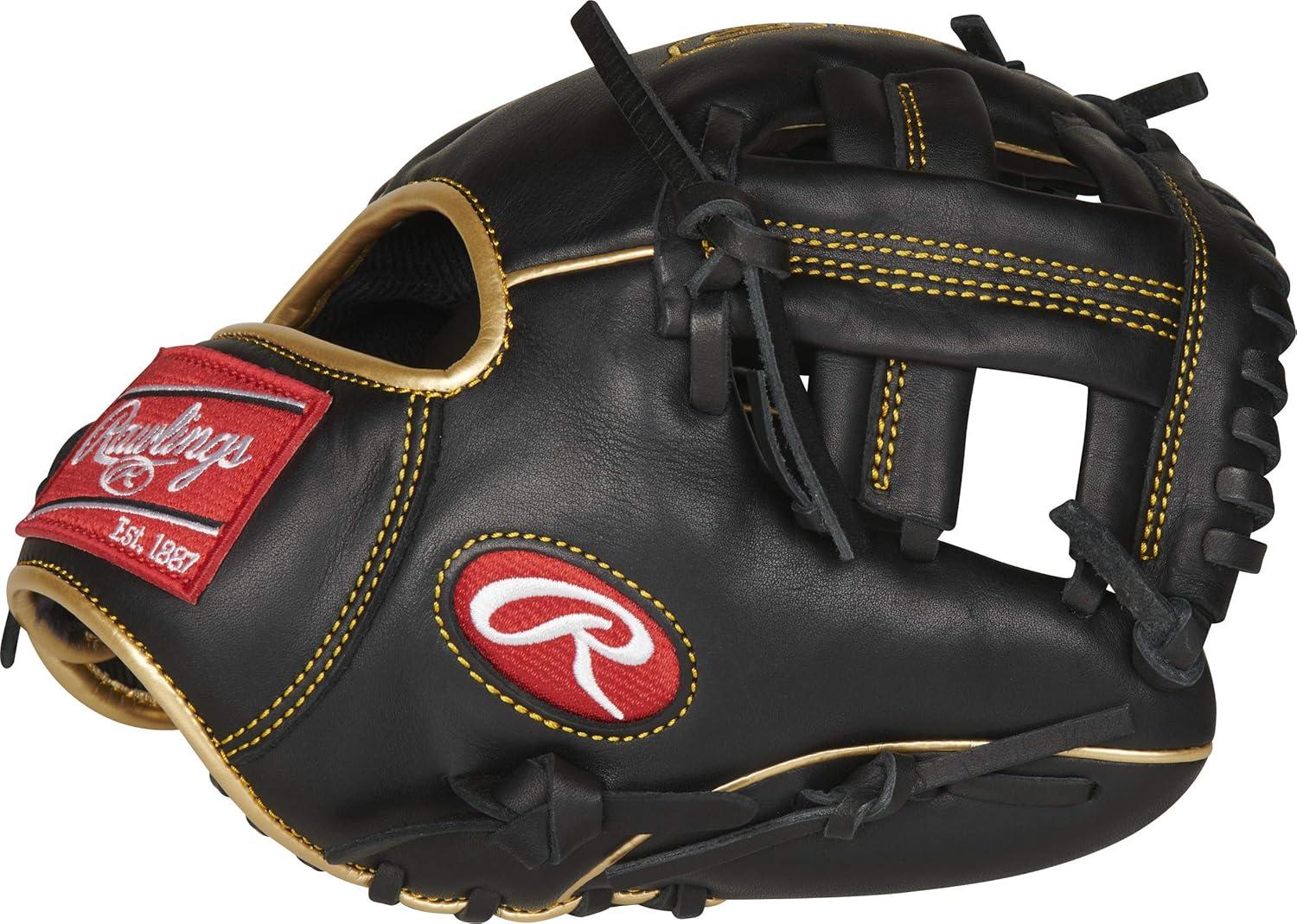 imageRawlings InfieldCatcher Training Gloves BaseballSoftball Multiple StylesBlackGold Single Post Web