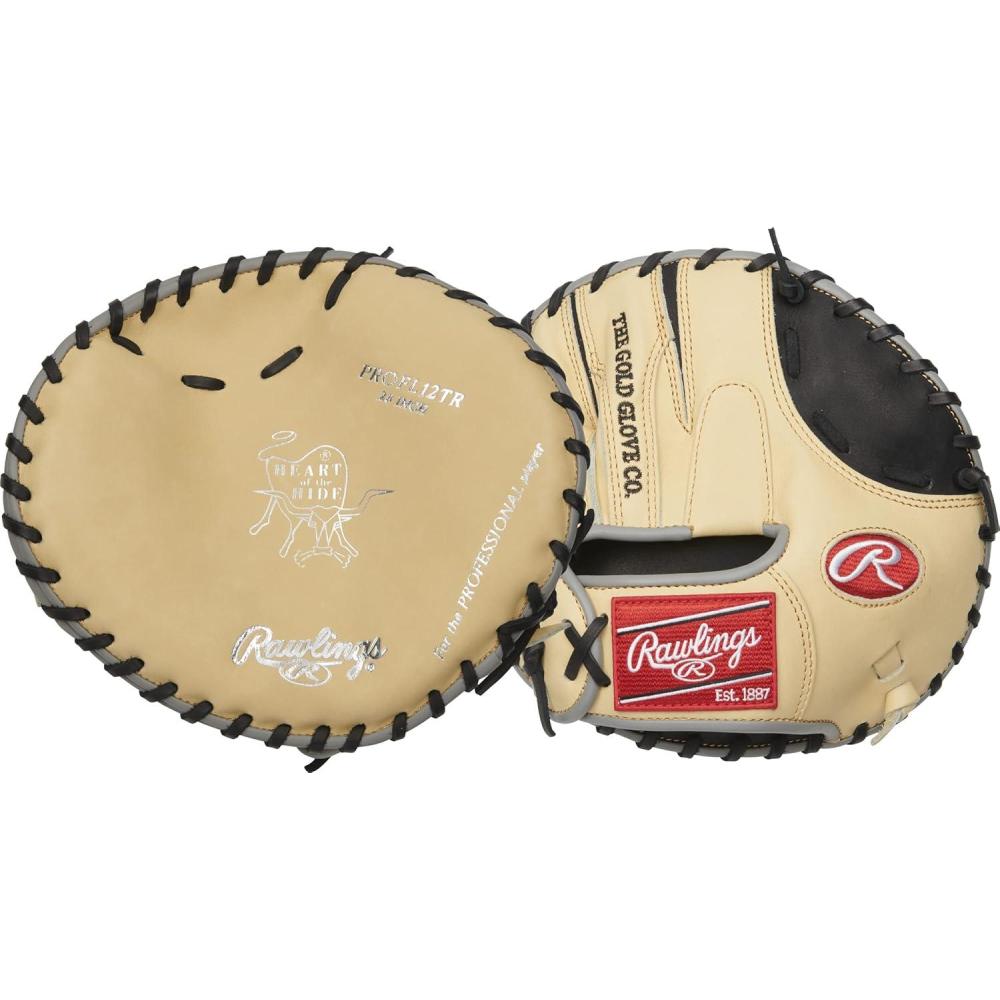 imageRawlings InfieldCatcher Training Gloves BaseballSoftball Multiple StylesCamelBlack Solid Web