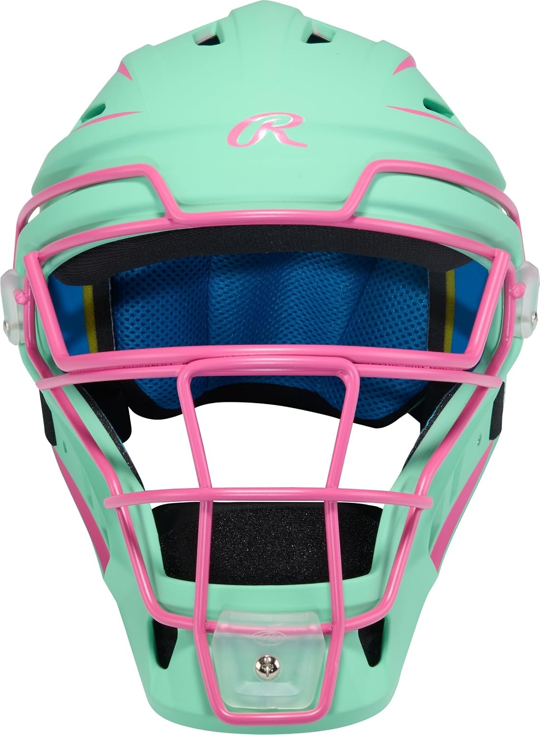 image:imageRawlings Rawlings MACH PRO Series Catchers Helmet Baseball NOCSAE Certified Junior amp Senior Sizing Multiple ColorsMint Pink
