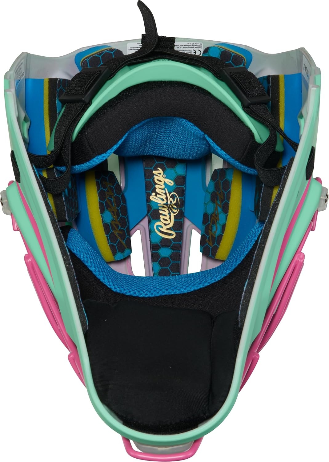 image:imageRawlings Rawlings MACH PRO Series Catchers Helmet Baseball NOCSAE Certified Junior amp Senior Sizing Multiple ColorsMint Pink
