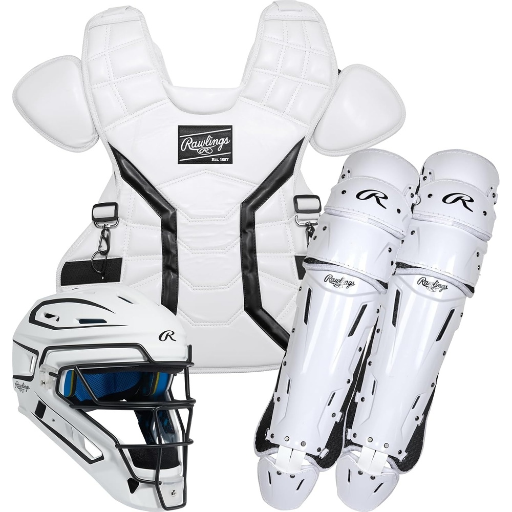 image:imageRawlings  MACH PRO Series Baseball Catchers Set  NOCSAE Certified  Adult amp Intermediate Sizing  Multiple ColorsWhite  Black