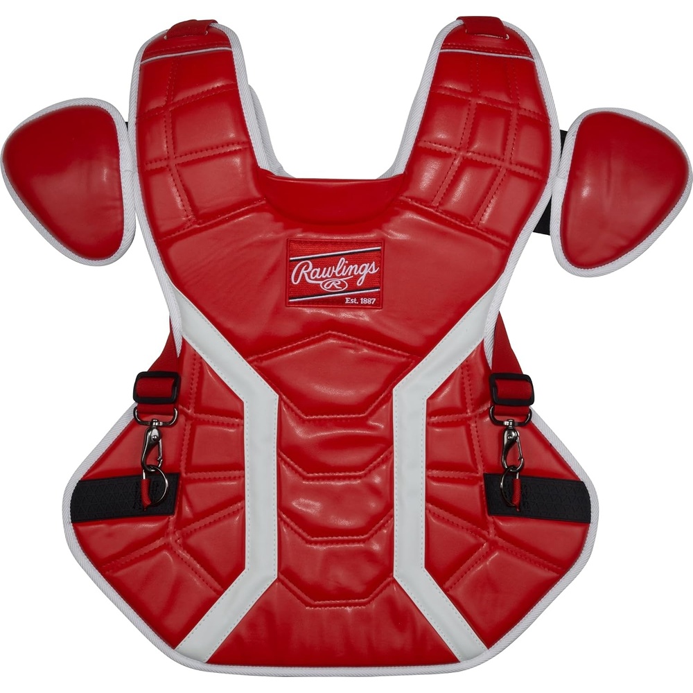 image:imageRawlings  MACH PRO Series Catchers Chest Protector  Adult amp Intermediate Sizing  Multiple ColorsScarlet  White