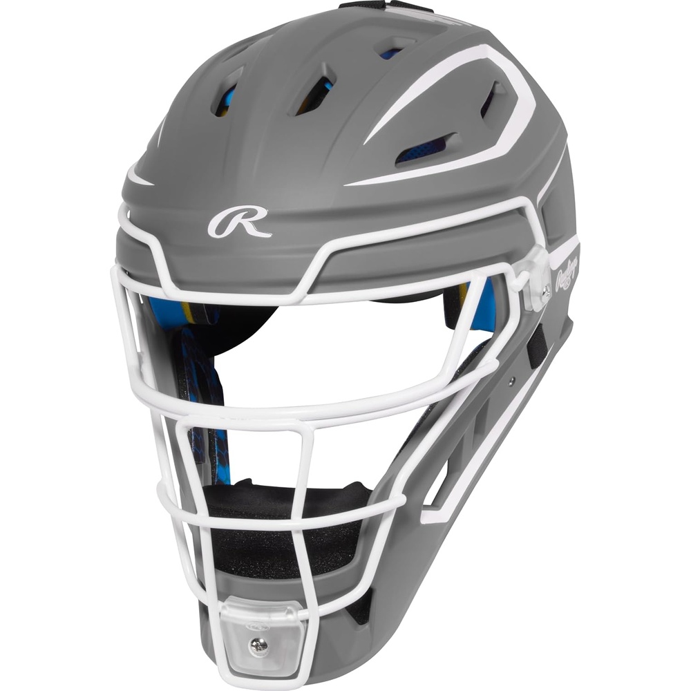 image:imageRawlings Rawlings MACH PRO Series Catchers Helmet Baseball NOCSAE Certified Junior amp Senior Sizing Multiple ColorsGraphite White