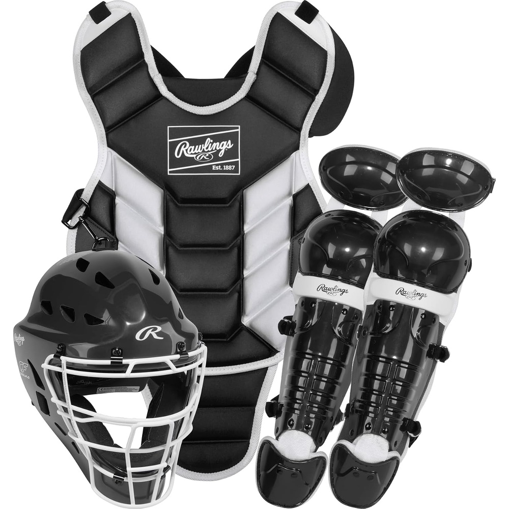 image:imageRawlings Rawlings Players 3 Series Youth Catchers Set BaseballSoftballTBall Multiple Sizes amp ColorsBlack White