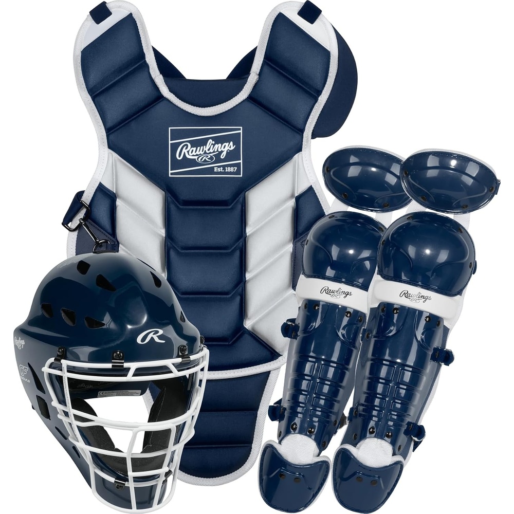 image:imageRawlings Rawlings Players 3 Series Youth Catchers Set BaseballSoftballTBall Multiple Sizes amp ColorsNavy White