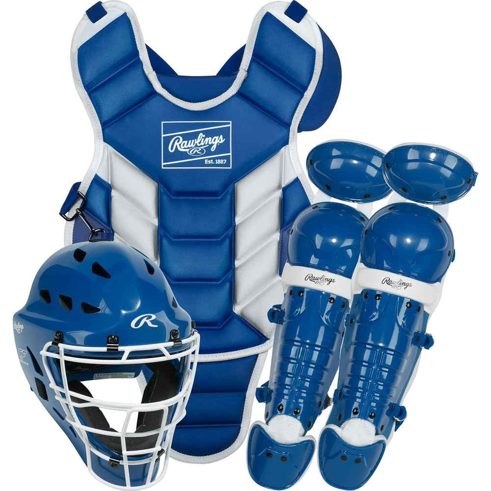 image:imageRawlings Rawlings Players 3 Series Youth Catchers Set BaseballSoftballTBall Multiple Sizes amp ColorsRoyal White